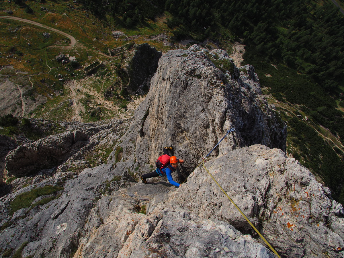 Alpinklettern am Falzarego Türme